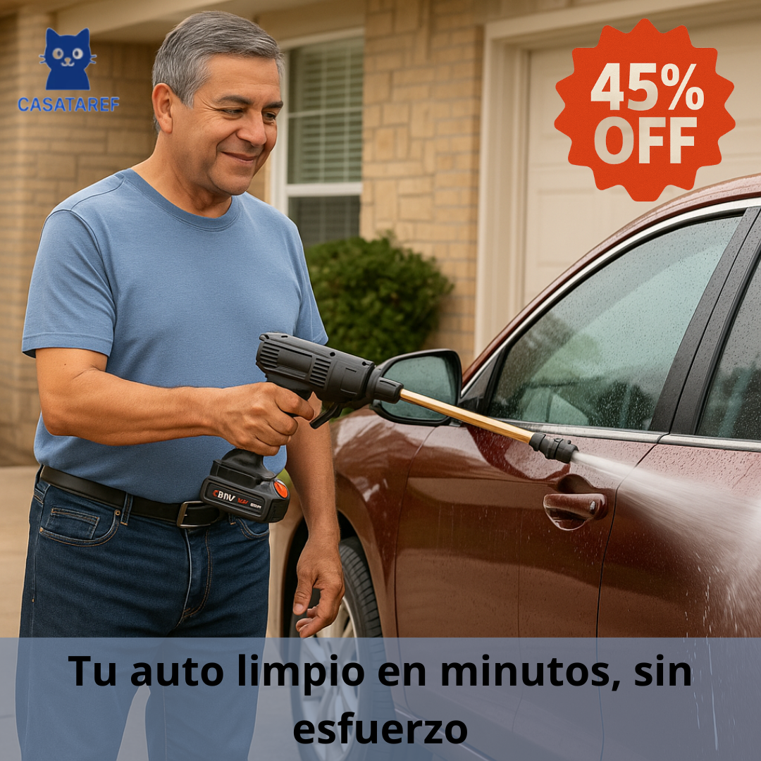Hidrolavadora Portátil – Lava Autos y Hogar – Deja todo limpio en 10 minutos sin esfuerzo
