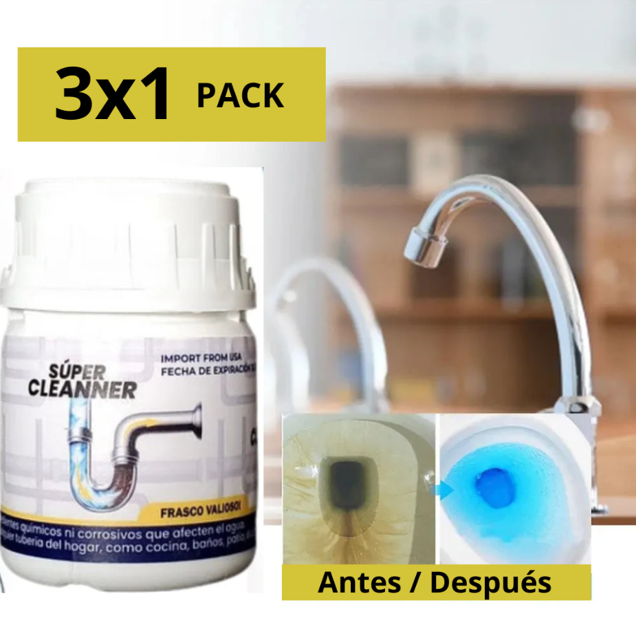 Pack x3 - Limpiador de Drenaje - Destapador Potente de Tuberías